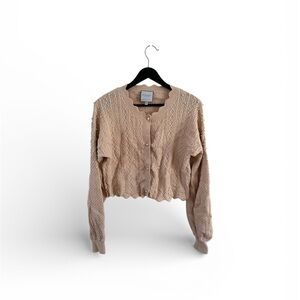 Chic Beige Knit Cardigan